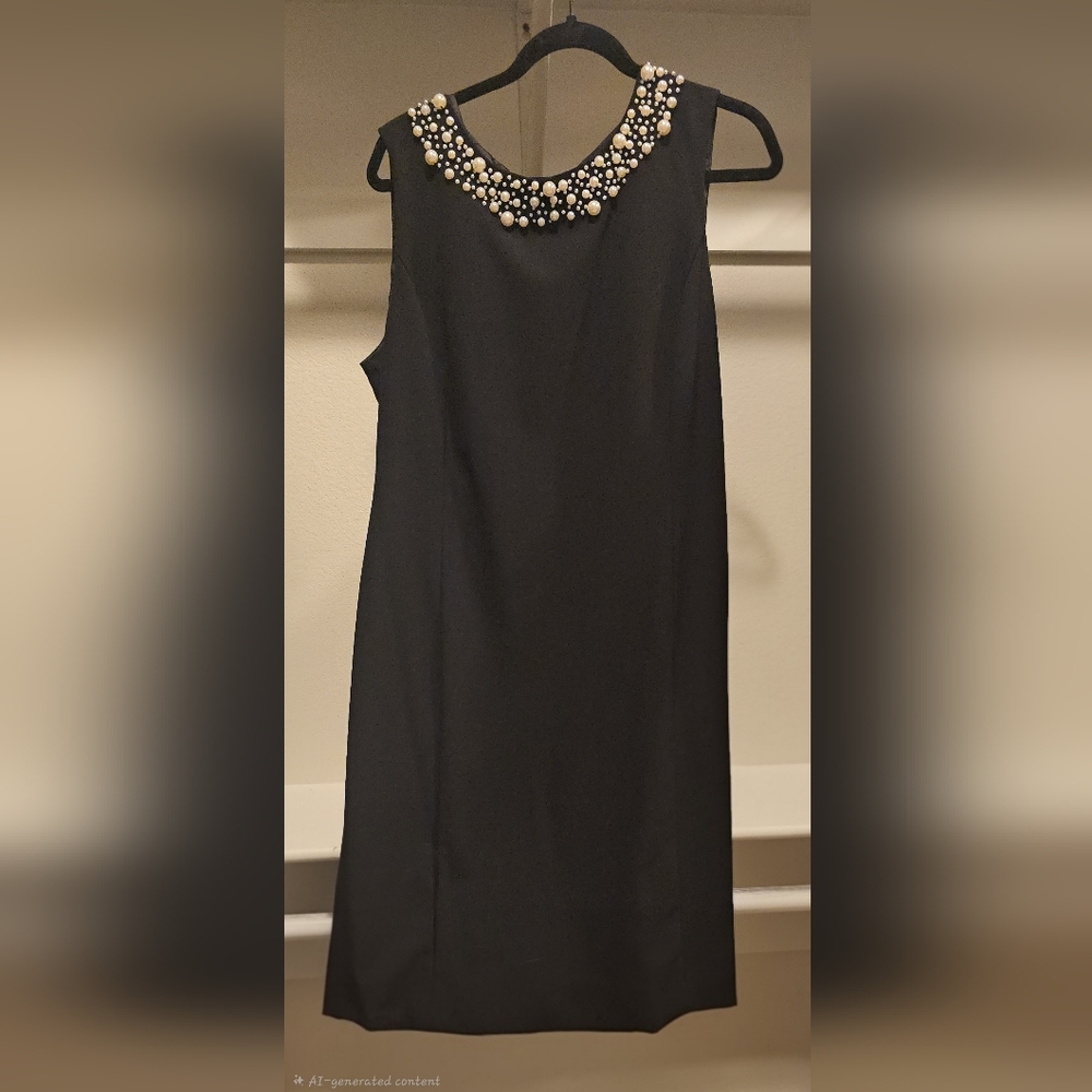 Calvin Klein Black Midi Shift Dress